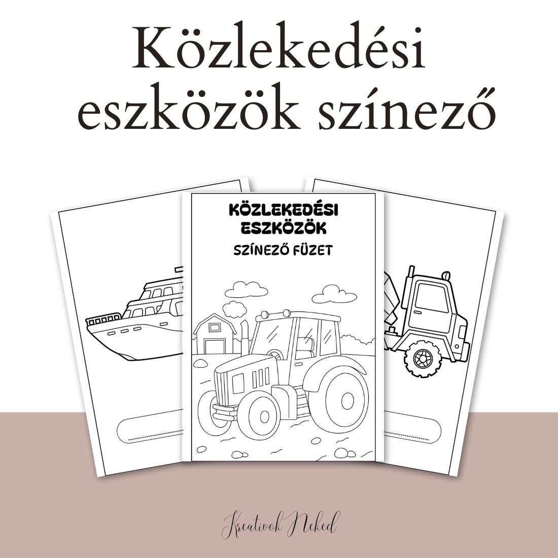 Közlekedési eszközök színező